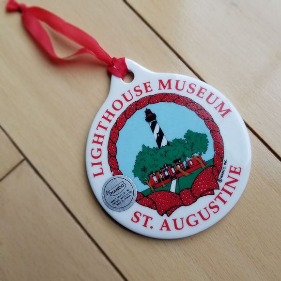 ST. AUGUSTINE Lighthouse Museum Christmas Ornament 2.75" Ceramic Nanco Inc. - Picture 2 of 6